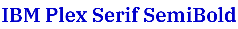 IBM Plex Serif SemiBold Schriftart